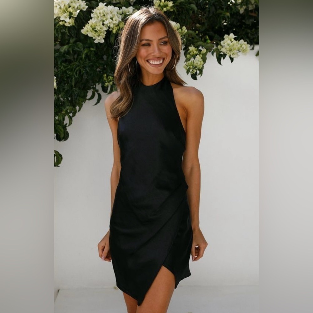 Selfie Leslie Halter Mini Dress, Size Medium (v)
